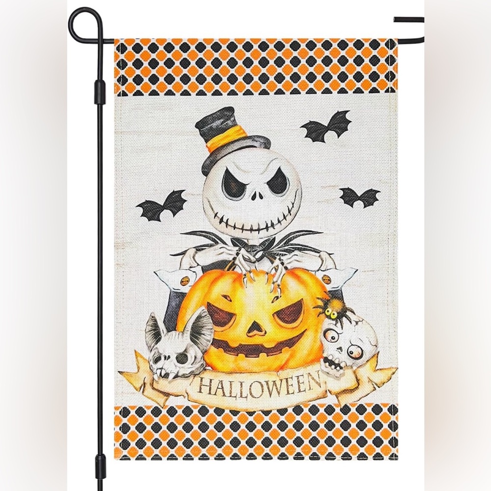 Halloween Jack Skellington fall decor Garden Flag, Nightmare Before Christmas